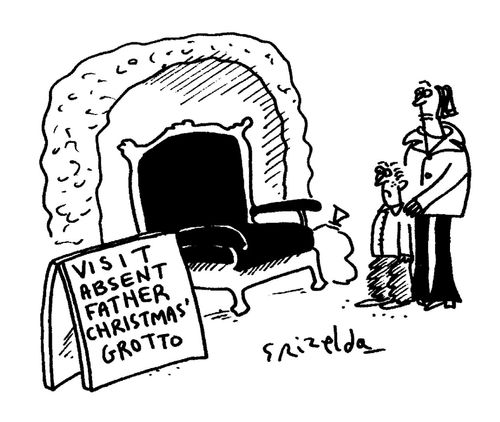 'Visit Absent Father Christmas' grotto.'