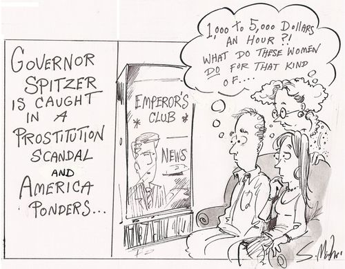 Governor Spitzer in scandal...America ponders.