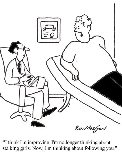Patient switches from stalking girls to doctor.