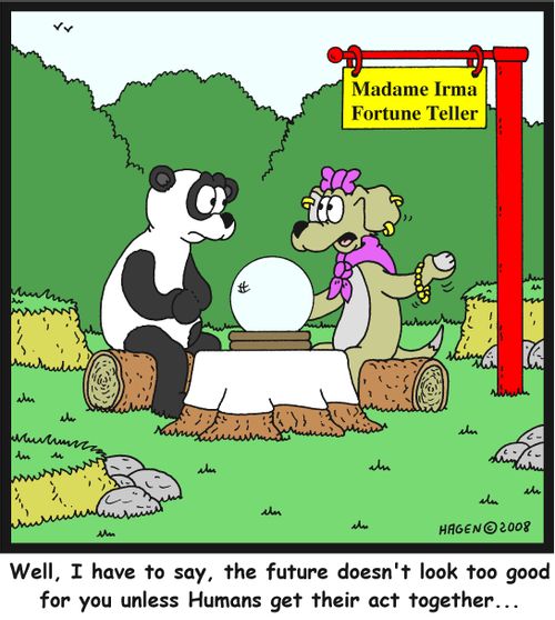 'Well, I have to say, the future doesn't look too good for you unless Humans get their act together...'