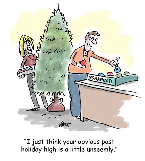 'I just think you obvious post holiday high is a little unseemly.'