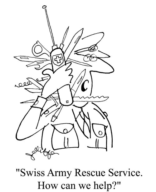 'Swiss Army Rescue Service. How can we help?'