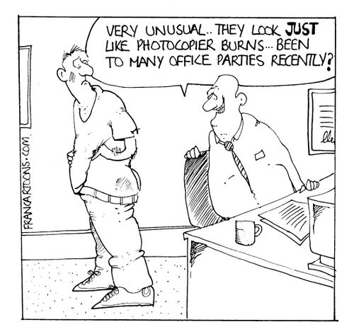 Amusing patients: Photocopier burns