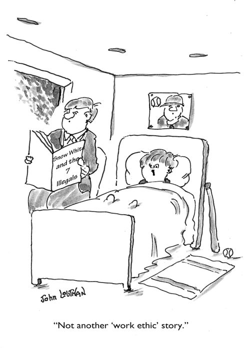 "Not another 'work ethic' story."