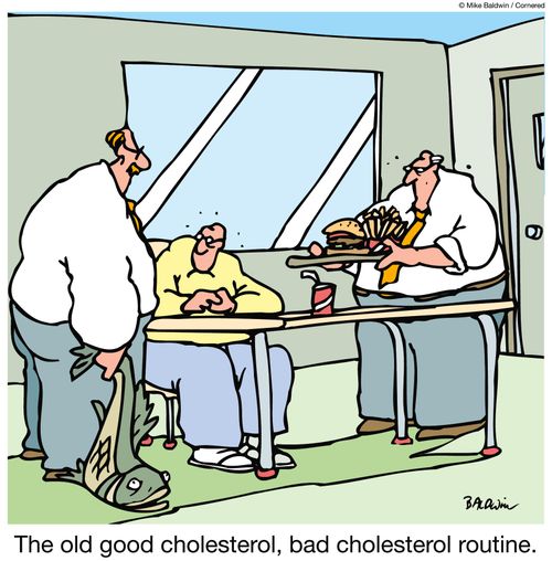 The old good cholesterol, bad cholesterol routine.