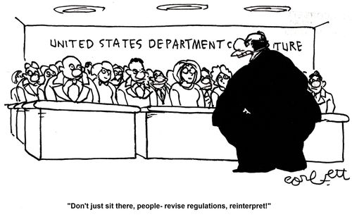 'Don't just sit there, people - revise, regulation, reinterpret!'