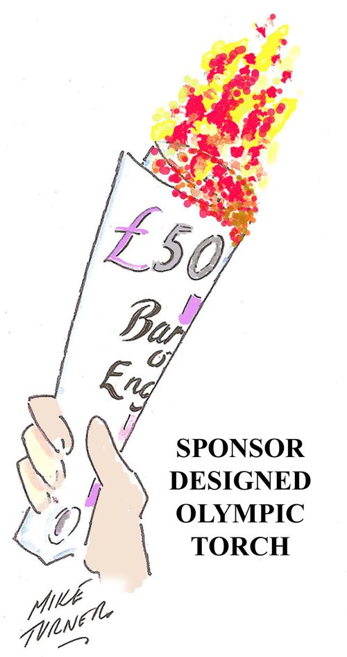 Sponsor Designed Olympic Torch.