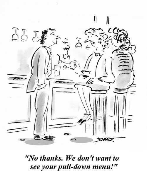 We don't want to see your pull-down menu