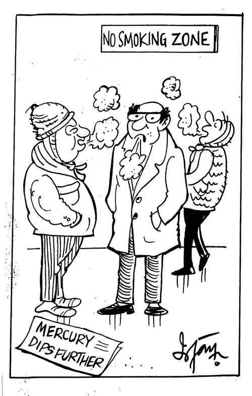 No Smoking Sign - Mercury dips further