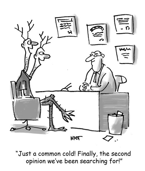 'Just a common cold! Finally, the second opinion we've been searching for!'