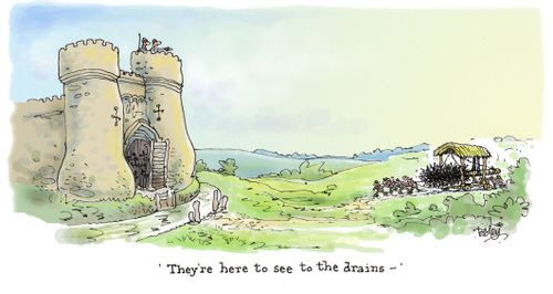 "They're here to see to the drains..."