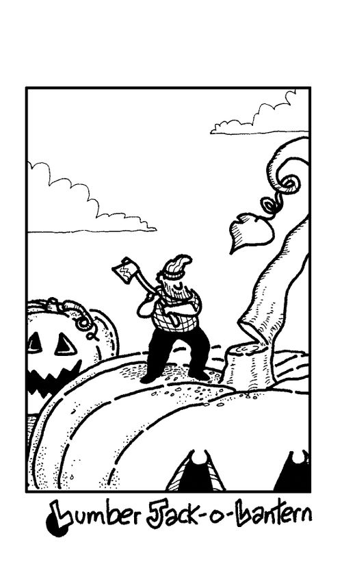 Lumber Jack-o-Lantern.