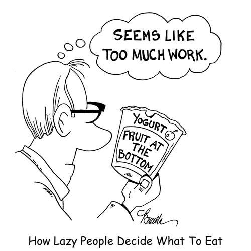 How lazy people decide what to eat