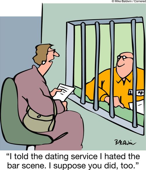 "I told the dating service I hated the bar scene. I suppose you did, too."