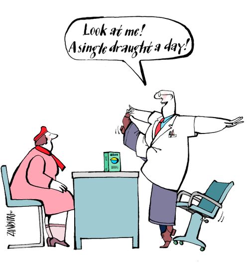 'Look at me! A single draught a day!'
