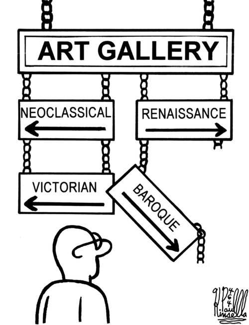 Art gallery: Neoclassical, Renaissance, Victorian, Baroque.