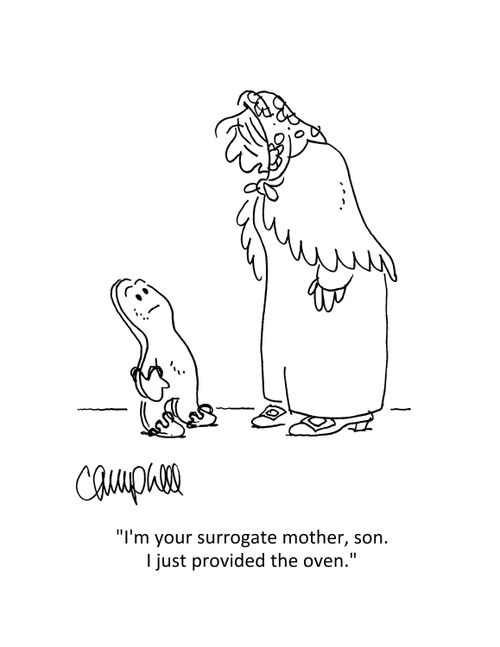 "I'm your surrogate mother, son. I just provided the oven."