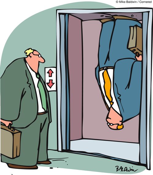 Upside down elevator.