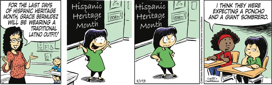 "For the last days of Hispanic Heritage Month, Gracie Bermudez will be wearing a traditional Latino outfit!"