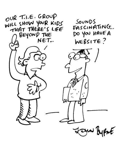 "Life beyound the web" "Fascinating, does it have a web site?"
