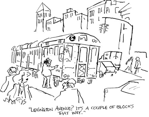 "Lexington Avenue? It's a couple of blocks that way."