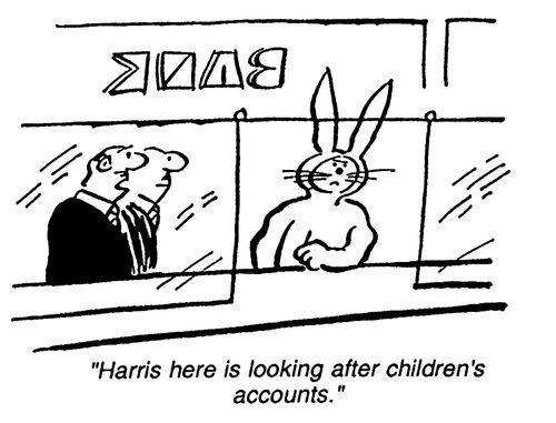 "Harris here is looking after children's accounts."