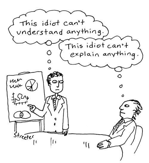 Presentation: Thinking each other are idiots.
