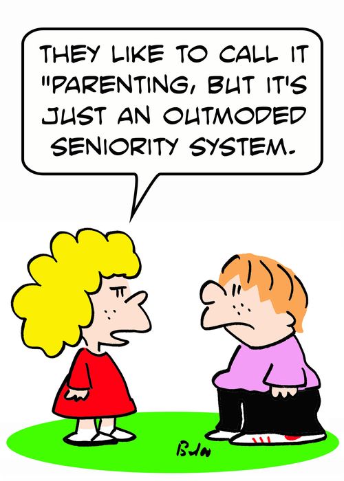'They like to call it 'parenting,' but it's just an outmoded seniority system.'