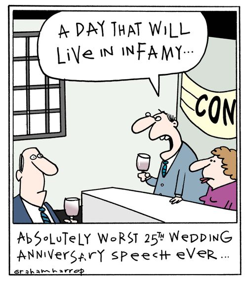 Absolutely worst 25th wedding anniversary speech ever...