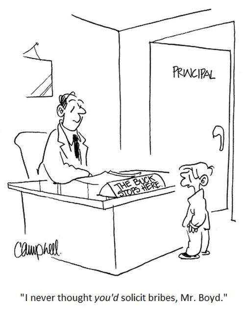 "I never thought you'd solicit bribes, Mr. Boyd."