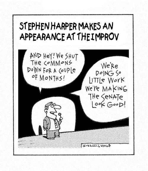 Stephen Harper at the Improv.