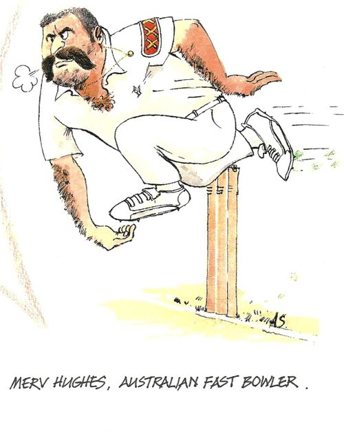 Merv Hughes, Australian Fast Bowler.