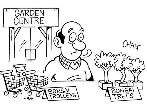 Garden Centre: Bonsai trolleys.