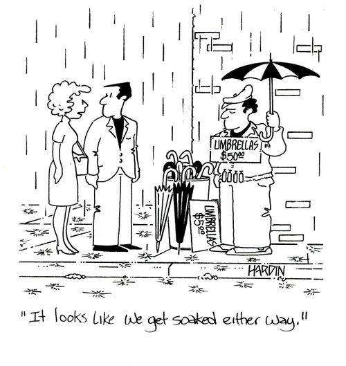'It looks like we get soaked either way.'