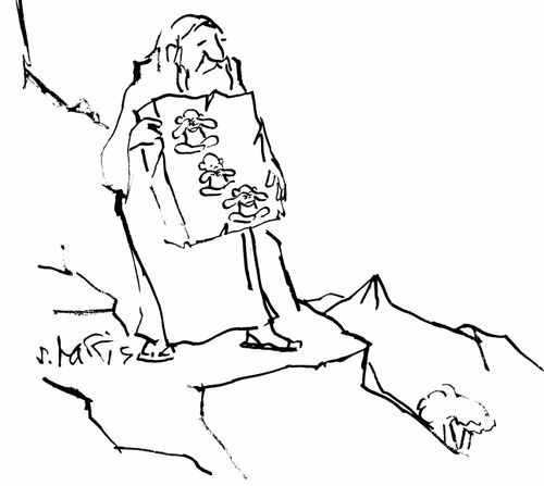 Moses and the Three Wise Monkeys