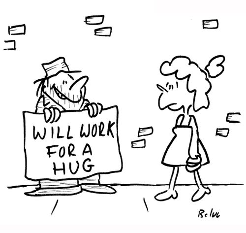Will Work for a Hug.
