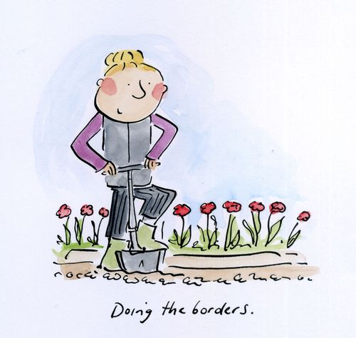 Doing the borders.