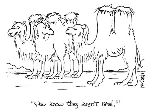 'You know they aren't real.'
