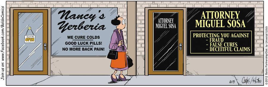Nancy's Yerberia - We cure colds - good luck pills - no more back pain!