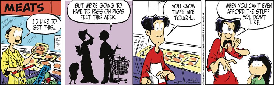 "I'd like to get this...but we're going to pass on pig's feet this week."