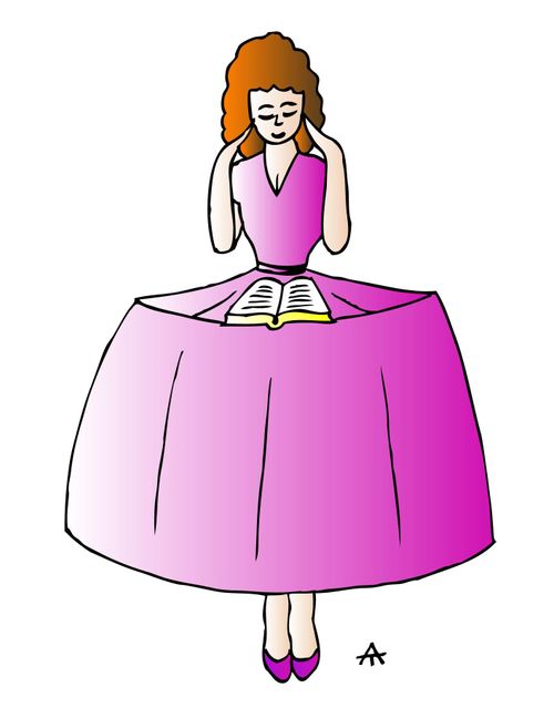 Girl and book