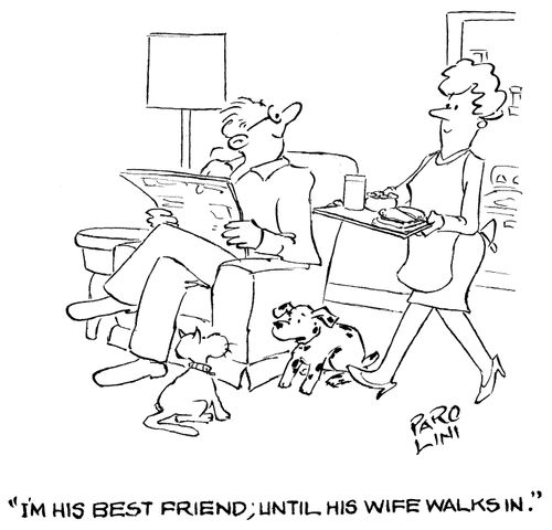 'I'm his best friend, until his wife walks in.'