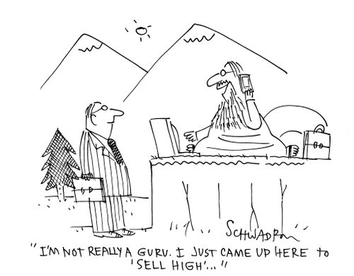 'I'm not really a guru. I just came up here to 'sell high'. . .'