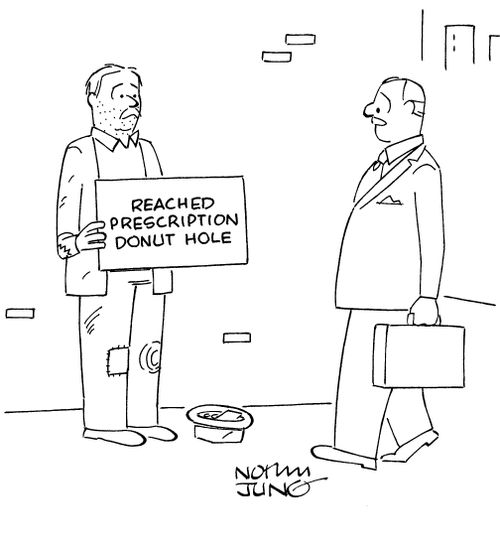 Reached prescription donut hole.