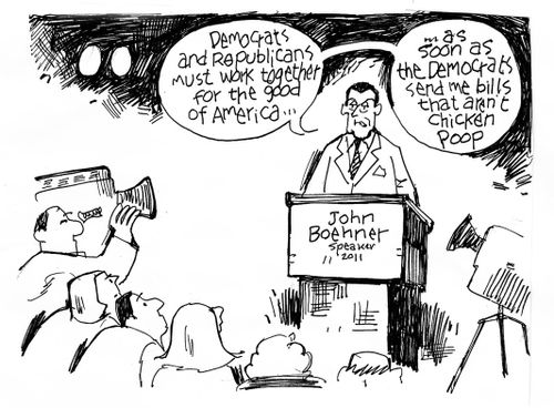 Democrats and Republicans Working Together.