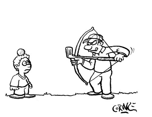 William Tell's Father with Golf Club