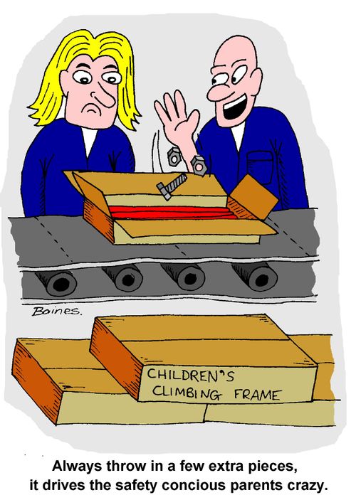 "Always throw in a few extra pieces, it drives the safety conscious parents crazy"