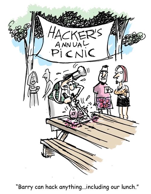"Barry can hack anything...including out lunch."