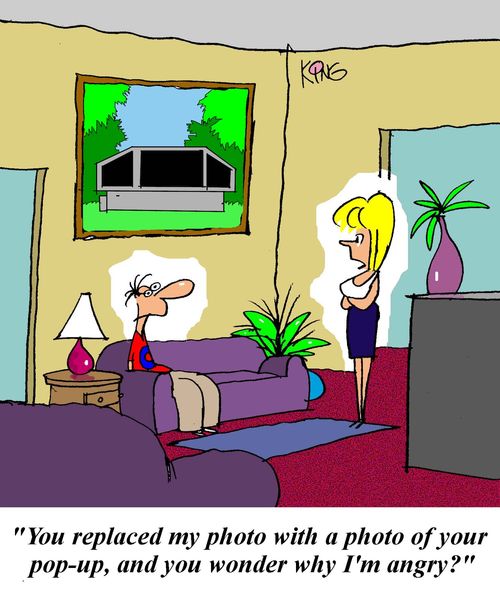 'You replaced my photo with a photo of your pop-up, and you wonder why I'm angry?'