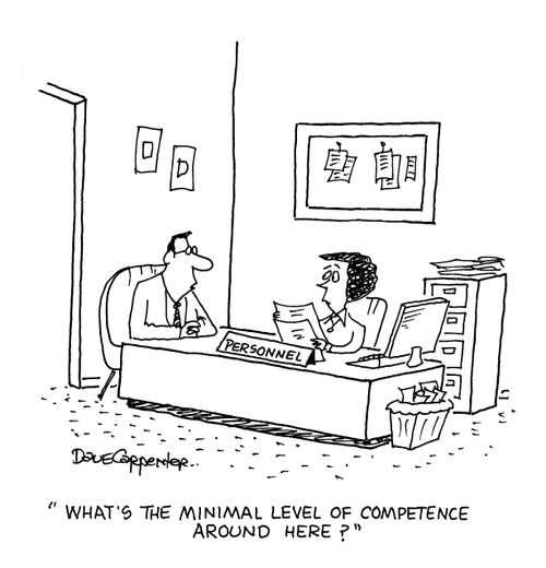 'What's the minimal level of competence around here?'